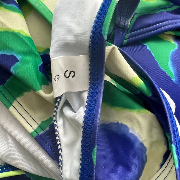 Women's Blue and Green One Piece Summer‎ Beach Wear Swimsuit Bikini Size S - Picture 3 of 3